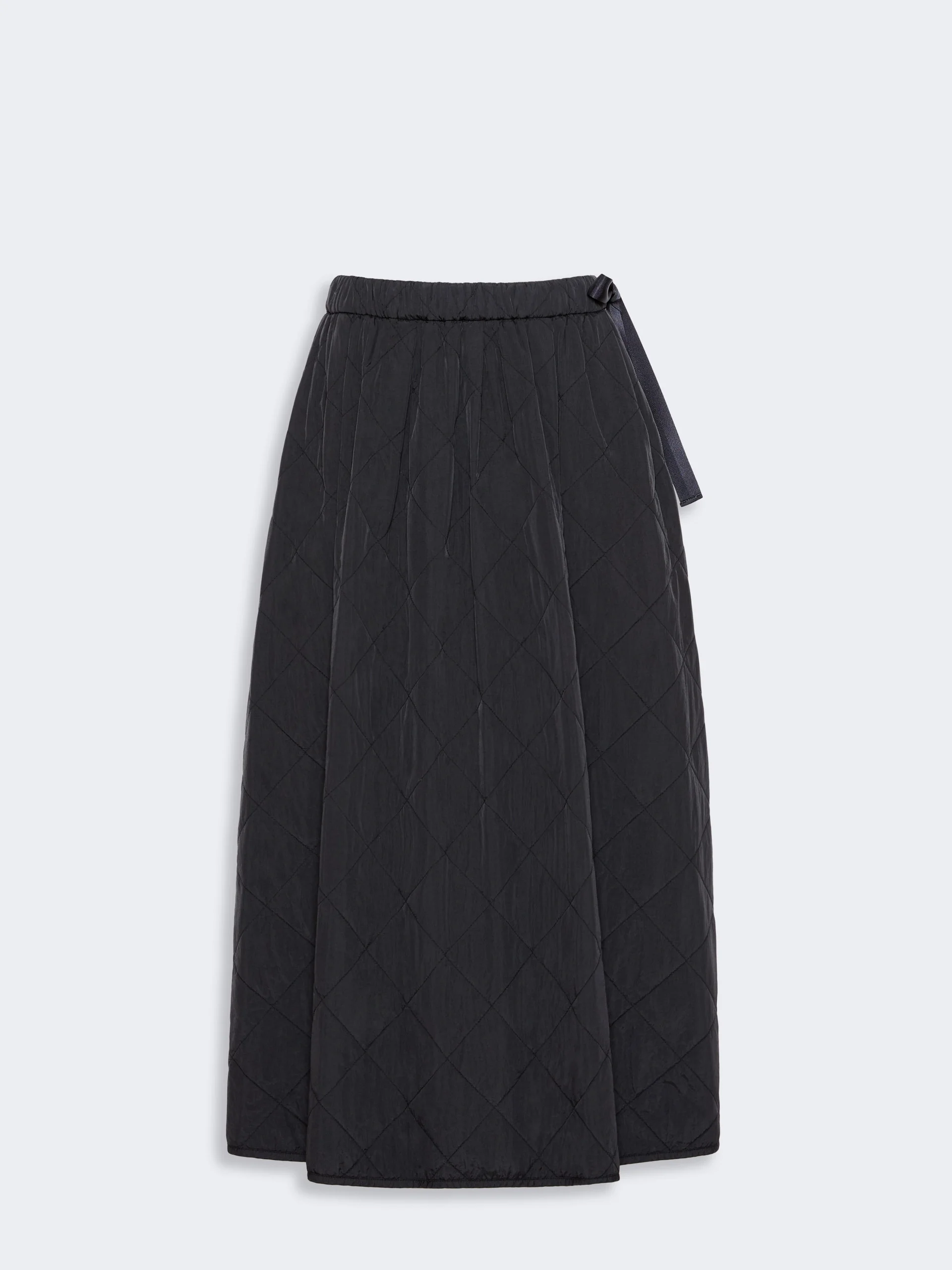 BRIOSE Technical plain-weave fabric flared skirt - BLACK - 1
