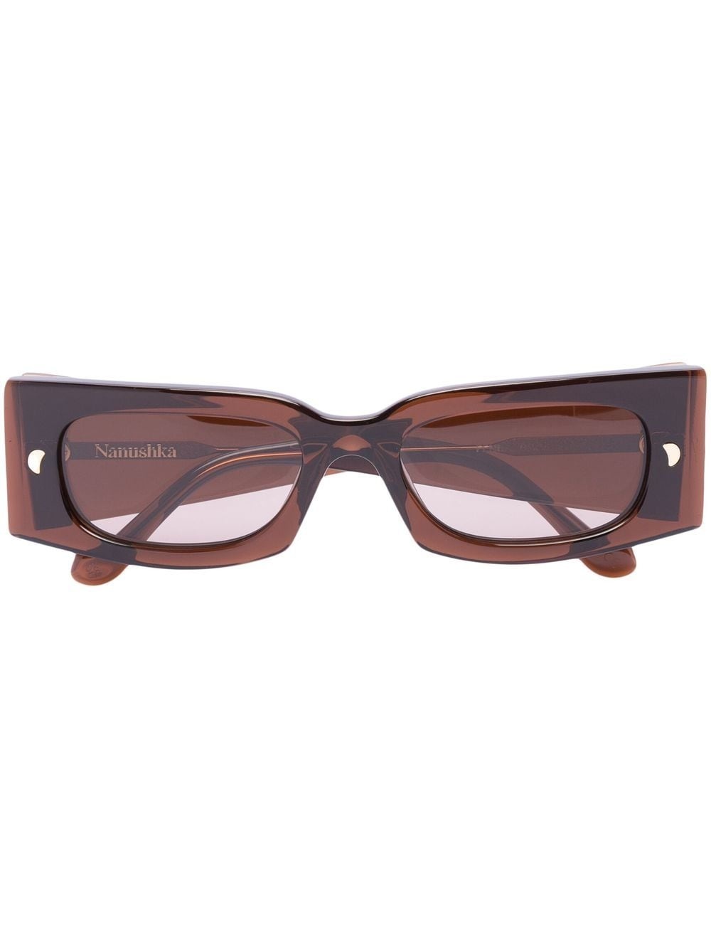 square-frame wide-arm sunglasses - 1
