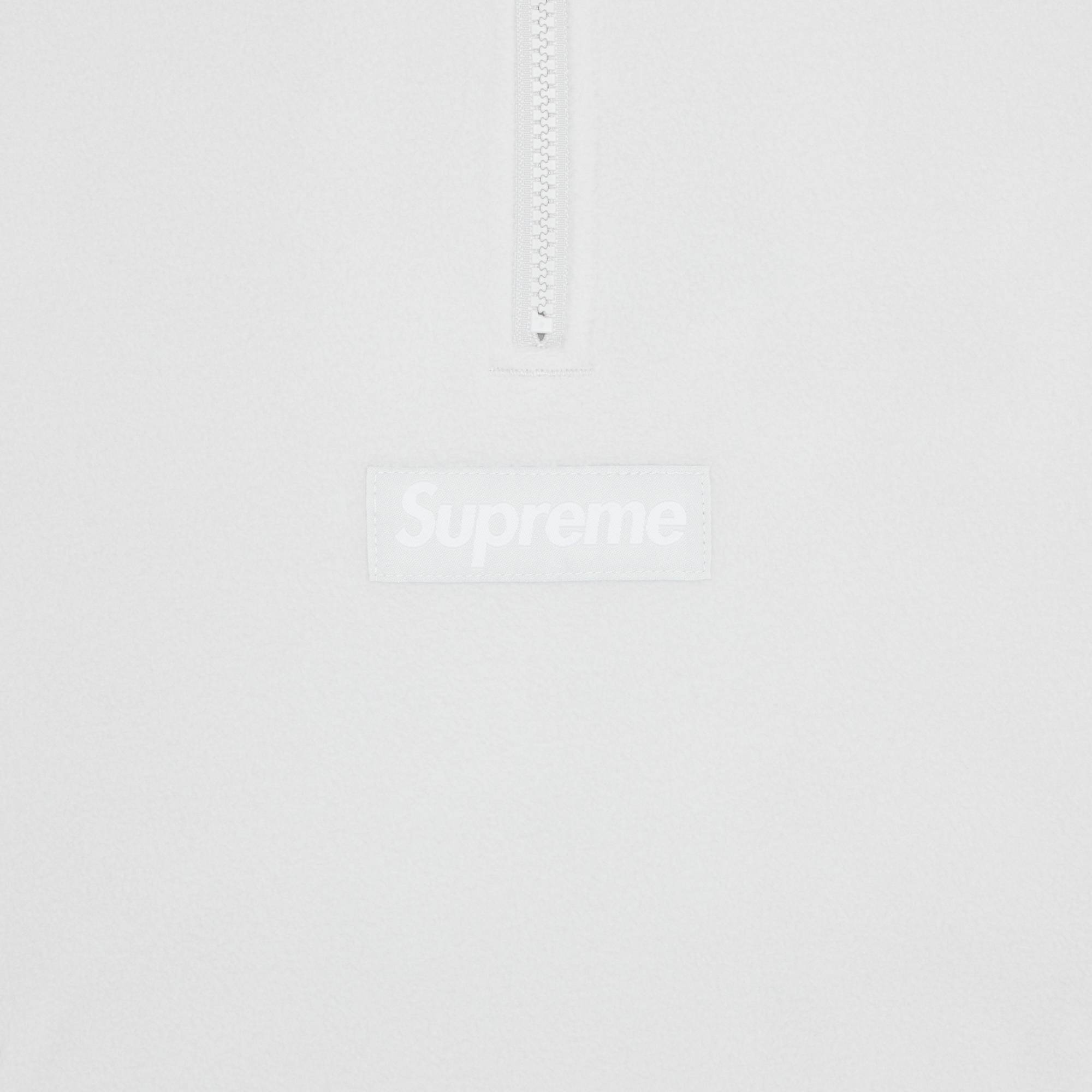Supreme Polartec Facemask Half Zip Hooded Sweatshirt 'Light Grey' - 3