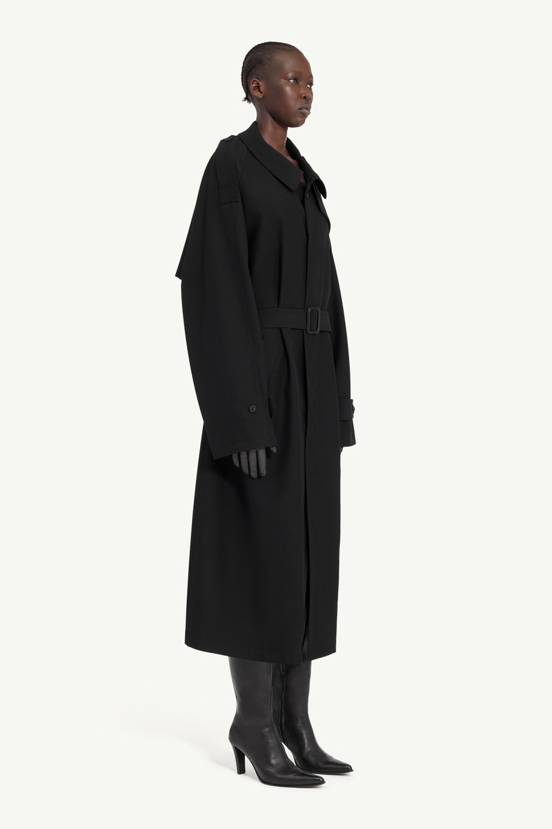 MM6 Maison Margiela Belted wool trench coat outlook