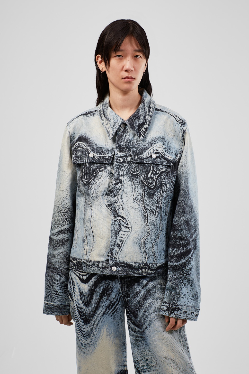 Blue-Black Denim Jacket - 2