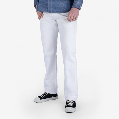 Iron Heart IH-888-WT 13.5oz Denim Medium/High Rise Tapered Cut Jeans - White outlook