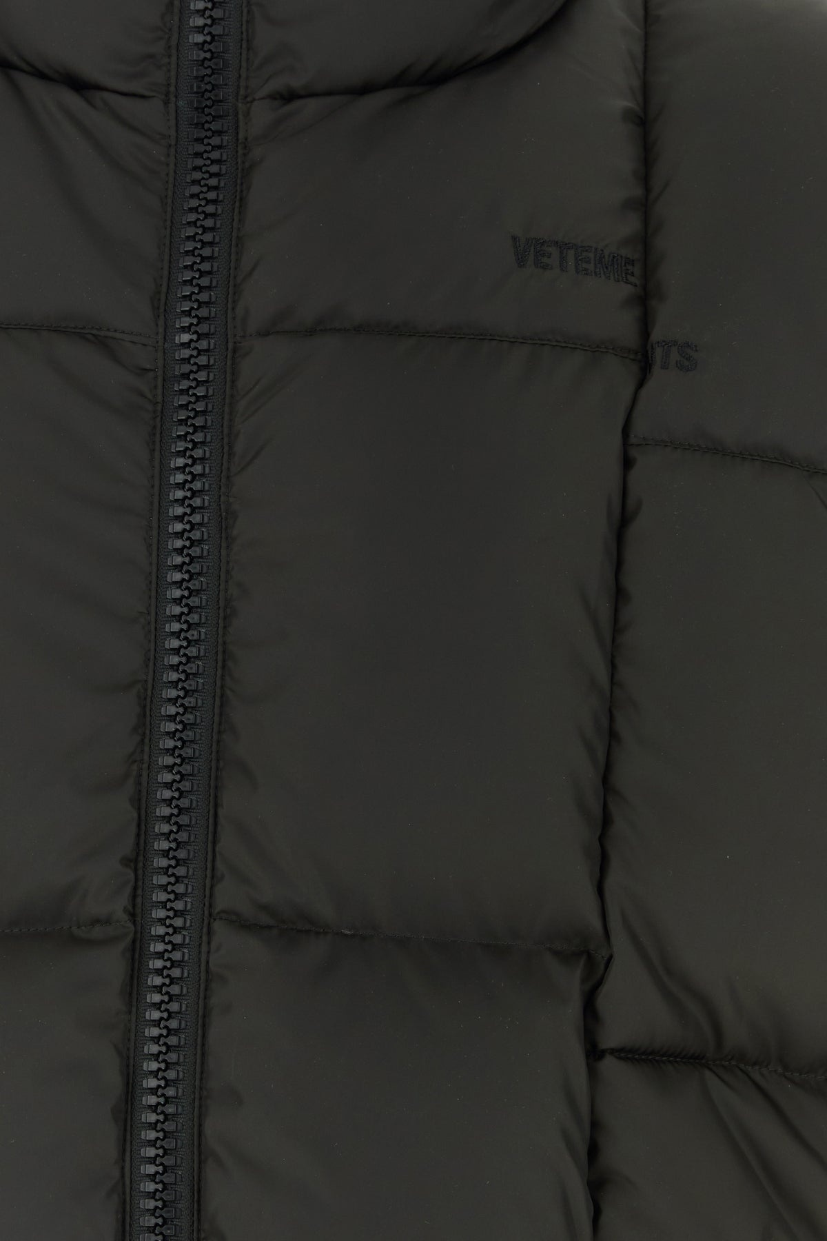 Dark brown polyester down jacket - 3