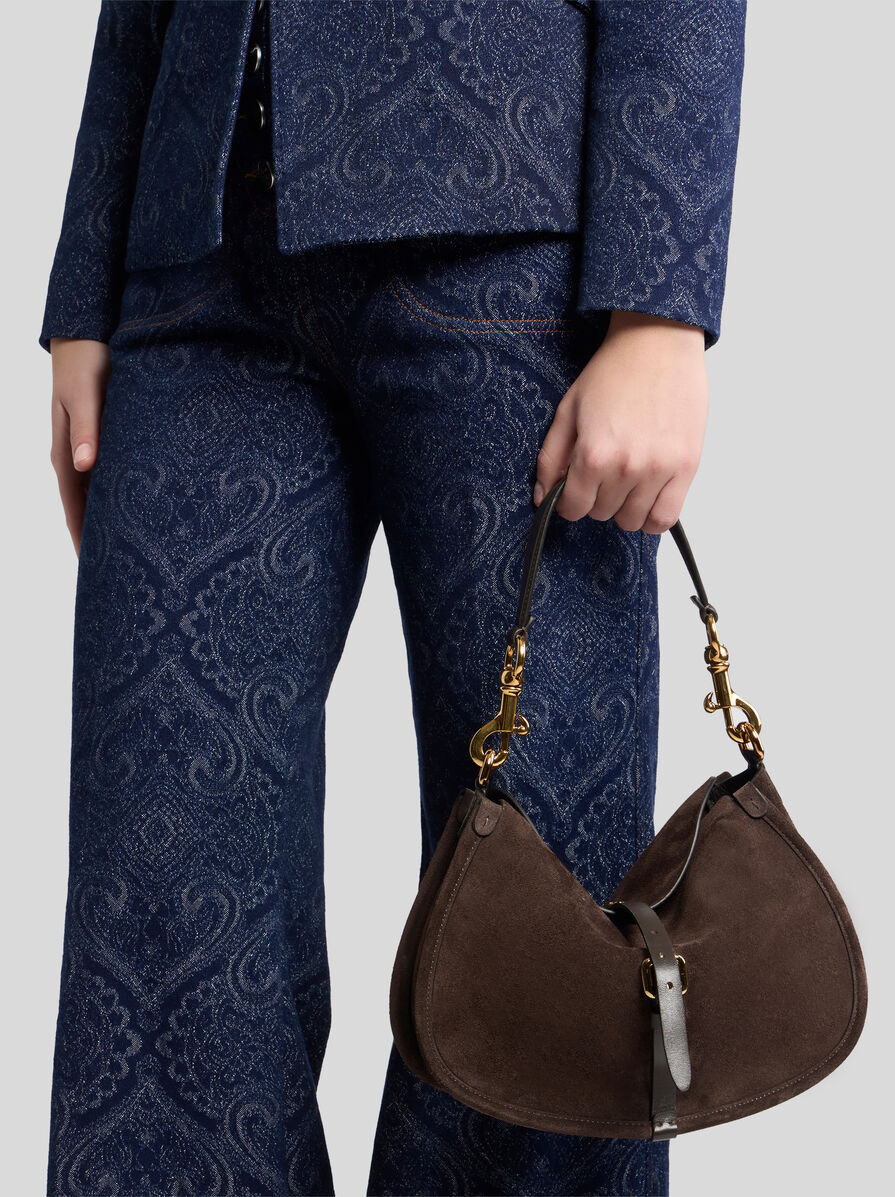 MEDIUM SUEDE PONY BAG - 2