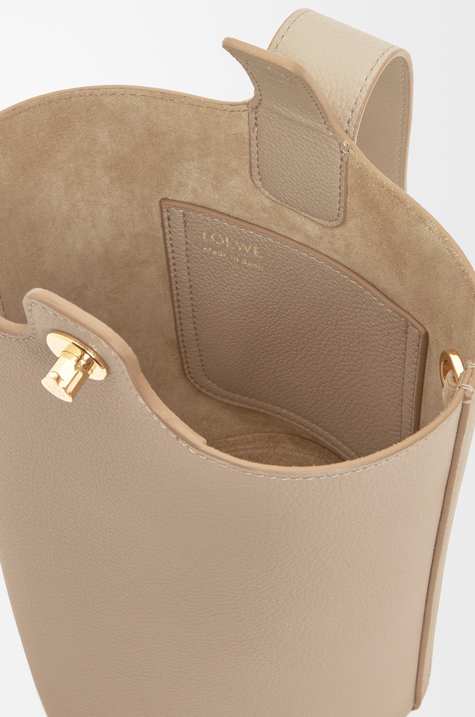 Mini Pebble Bucket bag in soft grained calfskin - 7
