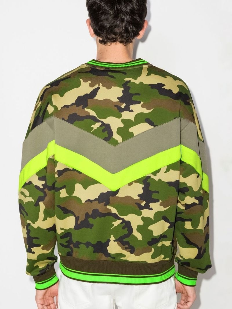 logo-plaque camouflage-print sweatshirt - 3