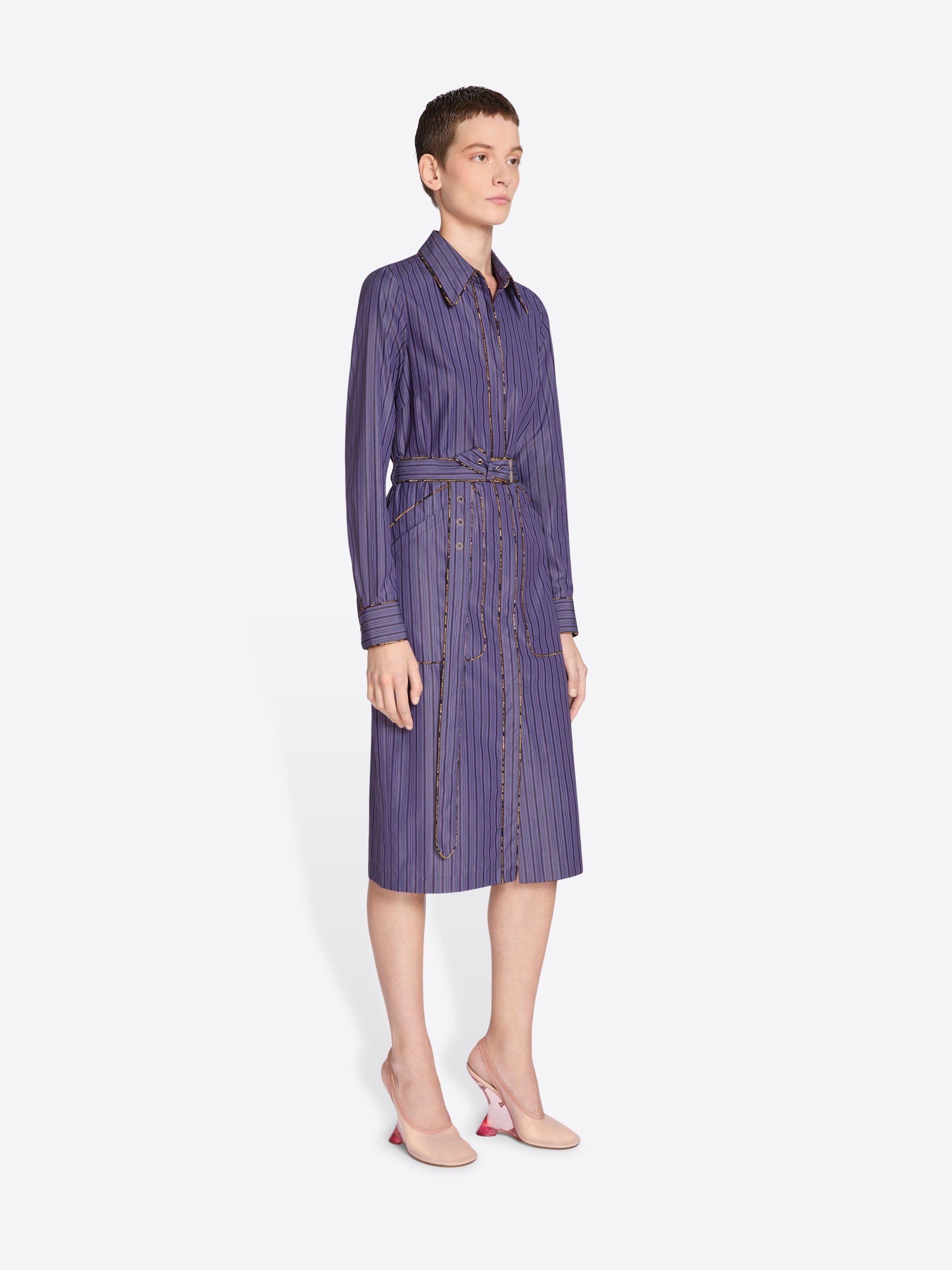 BELTED SHIRT DRESS - 3