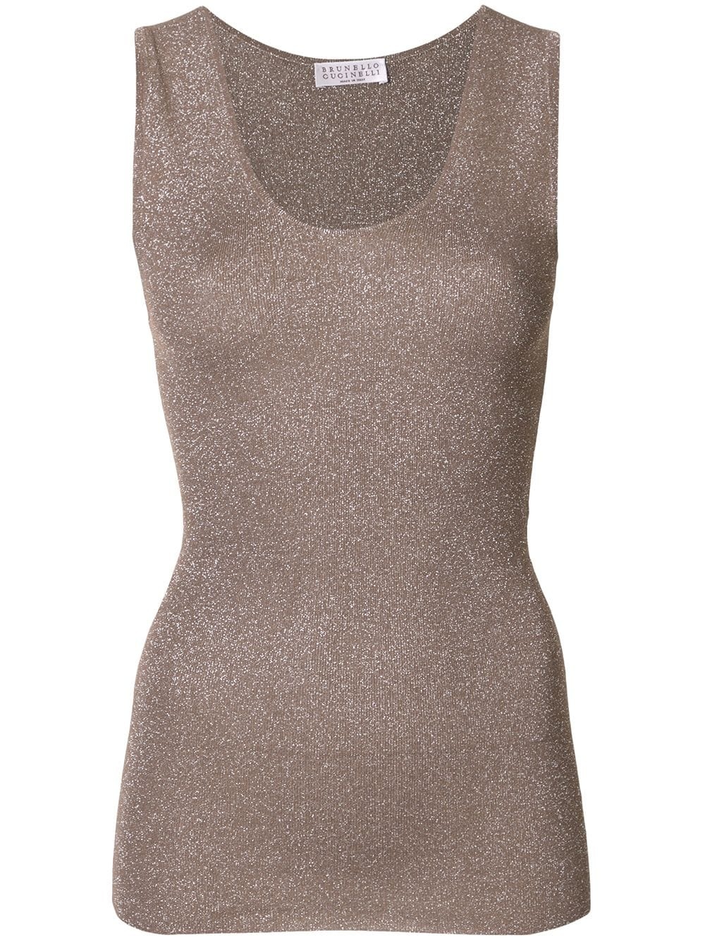 slim fit glitter vest top - 1