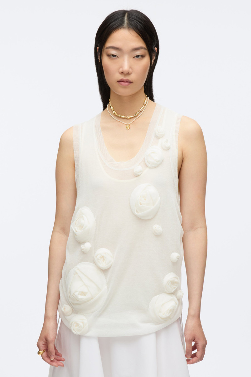 3.1 Phillip Lim Gauze Combo Tank Dress with Rosettes outlook