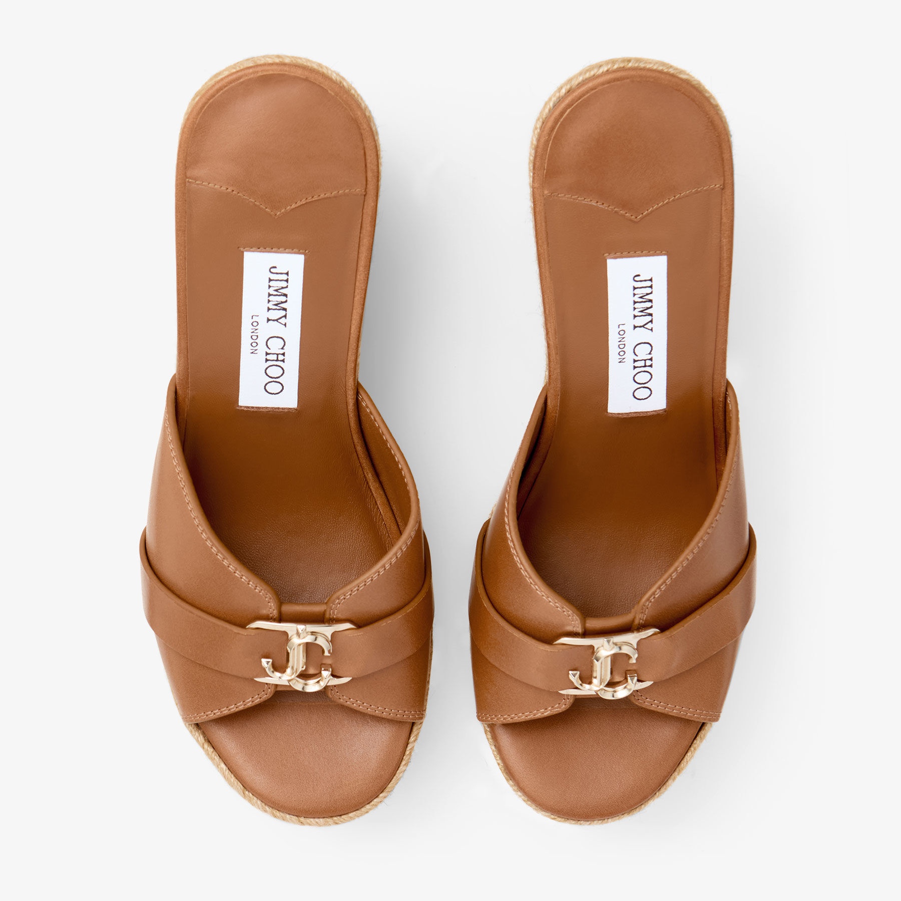 Leda Wedge 100
Tan Nappa Leather Mule Wedge - 5