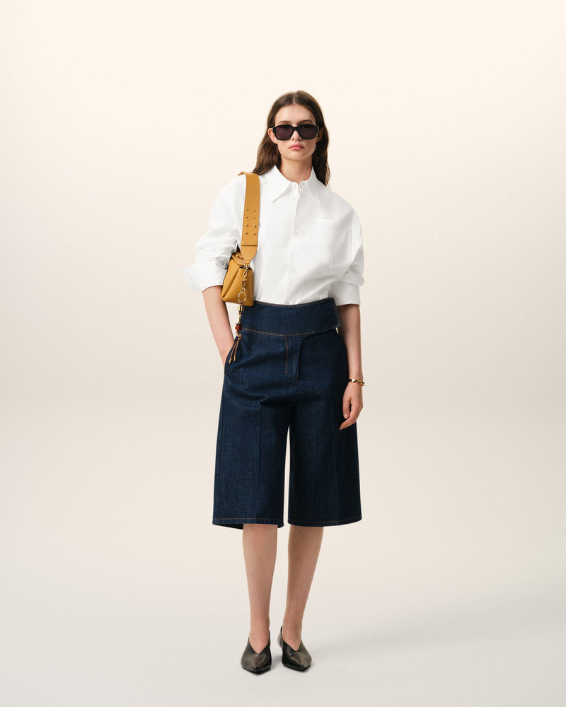 WHITE COTTON SHARP COLLAR AMI DE COEUR WIDE SHIRT 6