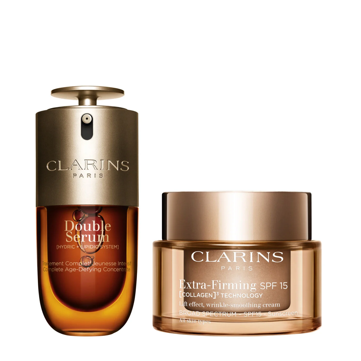 Double Serum & Extra-Firming Set with SPF | 1 Oz Double Serum & Extra-Firming Day Cream | Anti-Aging - 1
