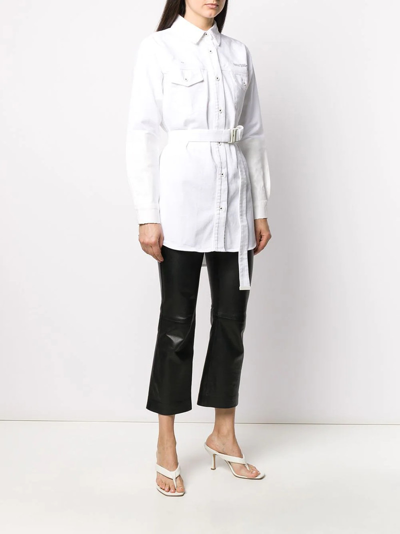 two-toned belted shirt 3