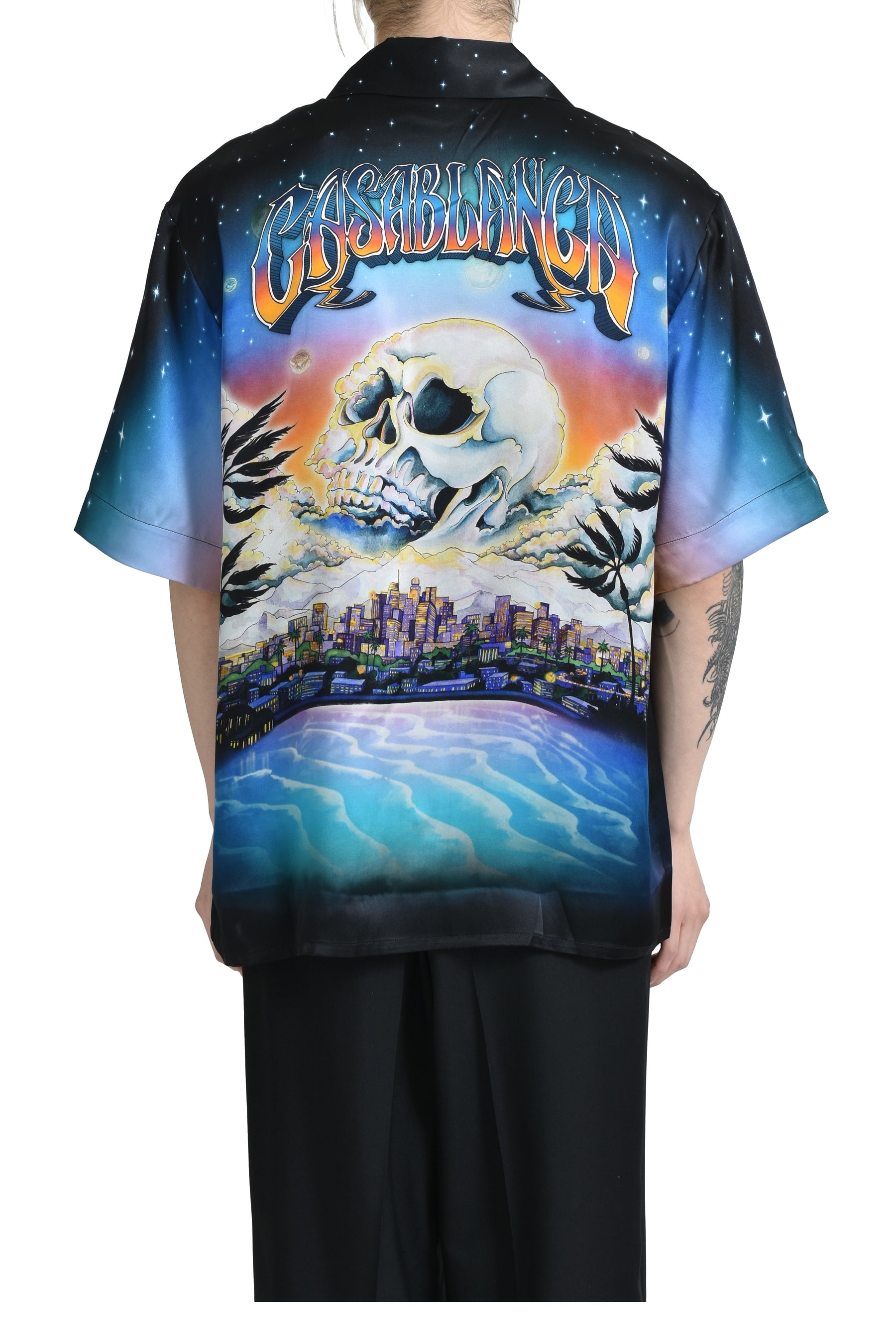 SHORT SLEEVE CUBAN COLLAR SHIRT / BLK - 2