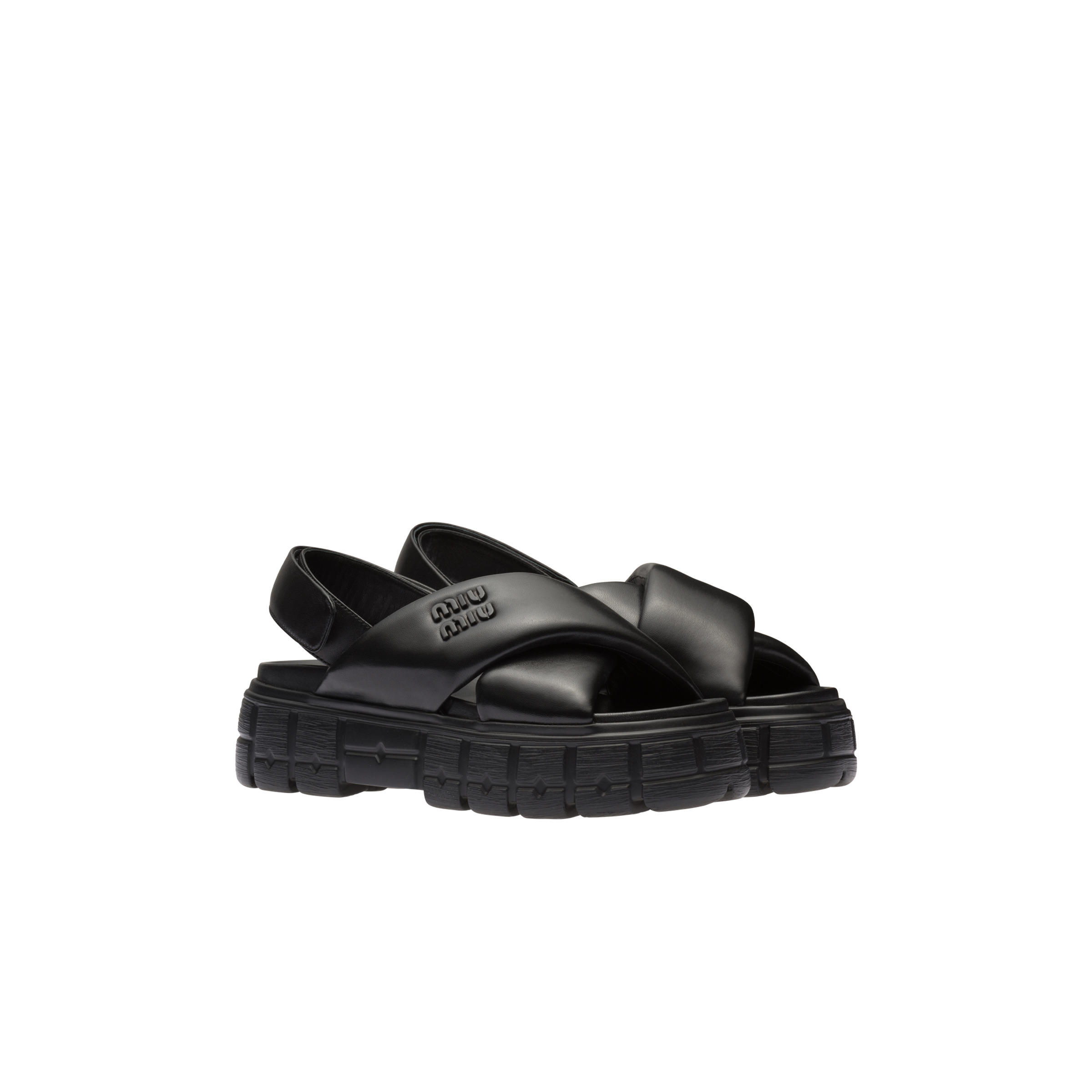Sporty nappa leather sandals - 1