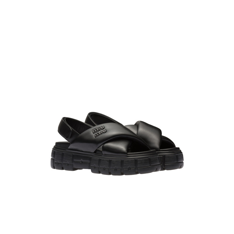 Sporty nappa leather sandals 1