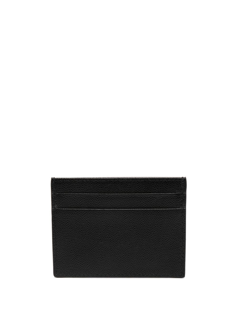 grained logo-print cardholder - 2