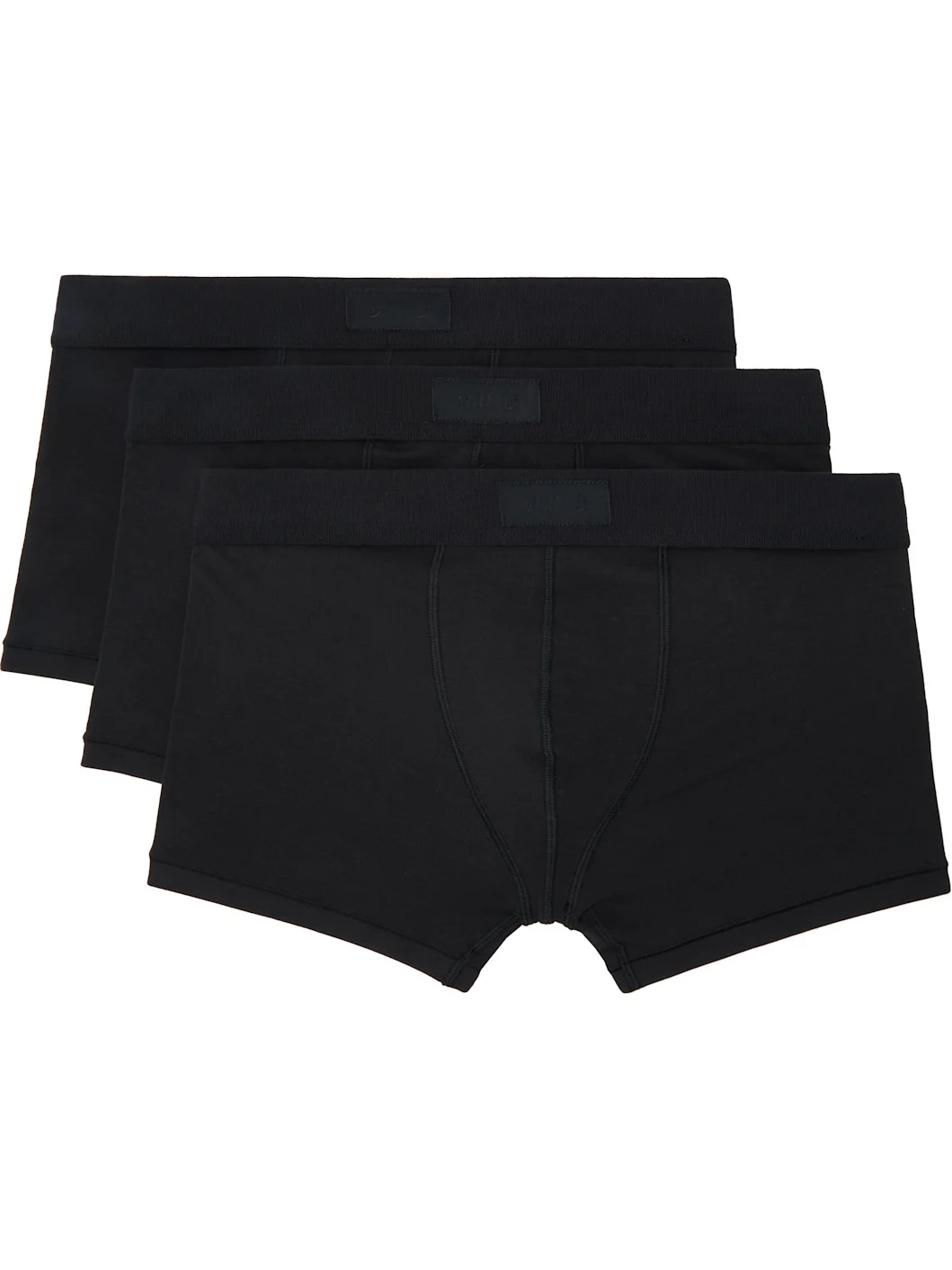 Three-Pack Black SKIMS Cotton 3" Boxer Briefs - 1