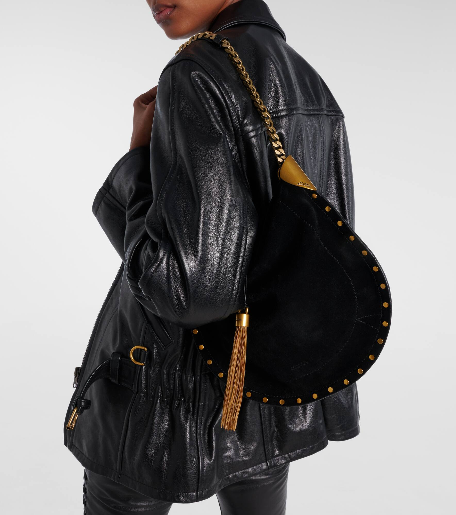 Oskan Medium suede shoulder bag - 2