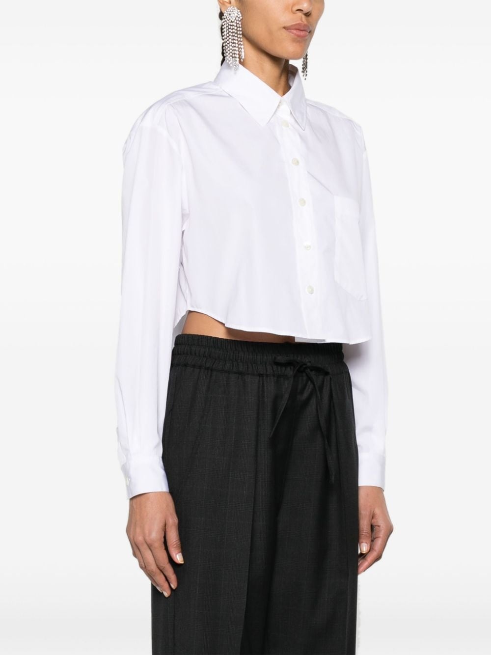 Fleora cropped poplin shirt - 3