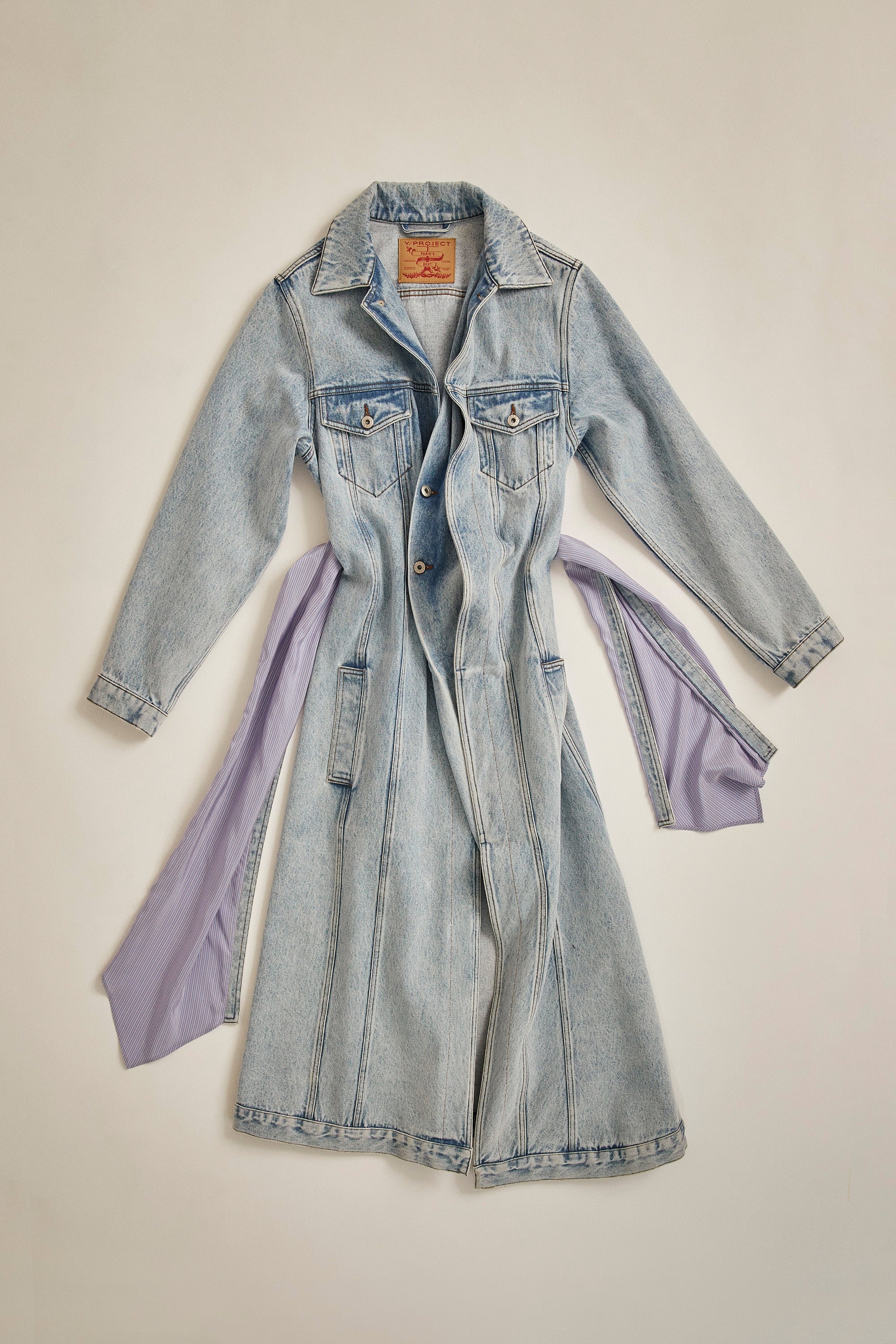 Pulled Lining Denim Coat - 1