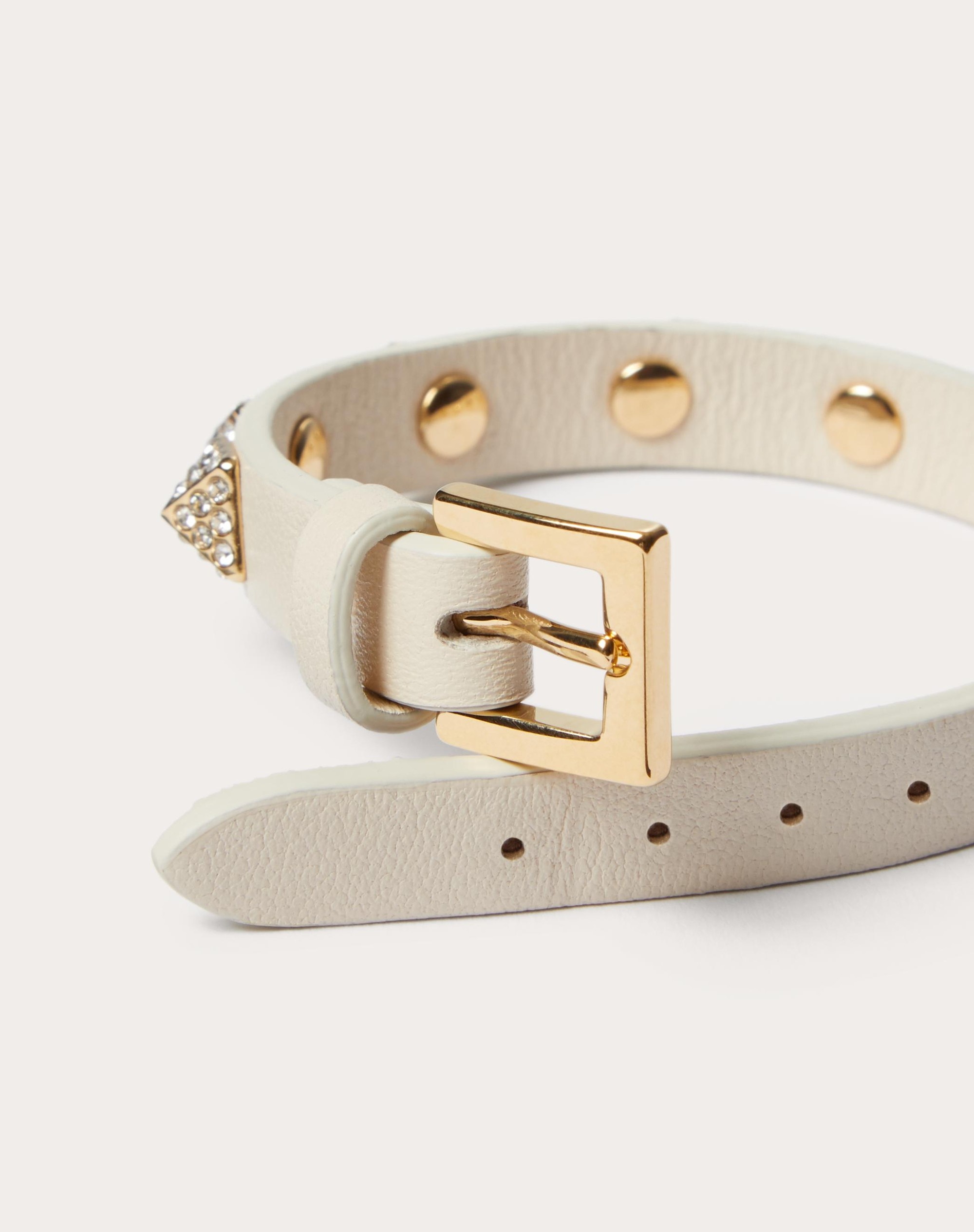 ROCKSTUD LEATHER BRACELET WITH SWAROVSKI® CRYSTALS - 4