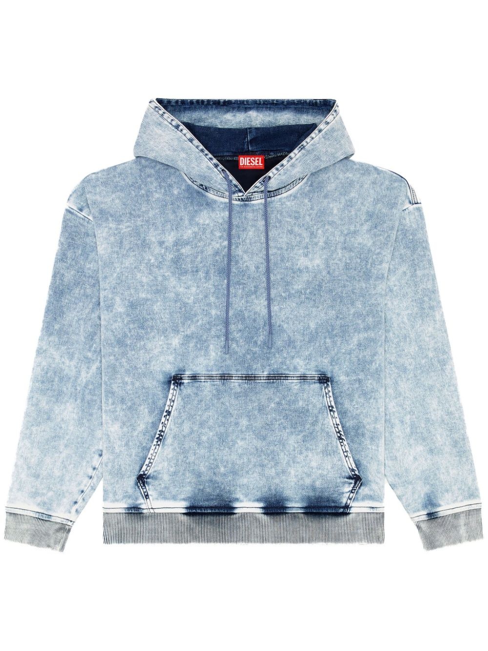 D-Um-Rib denim hoodie - 1