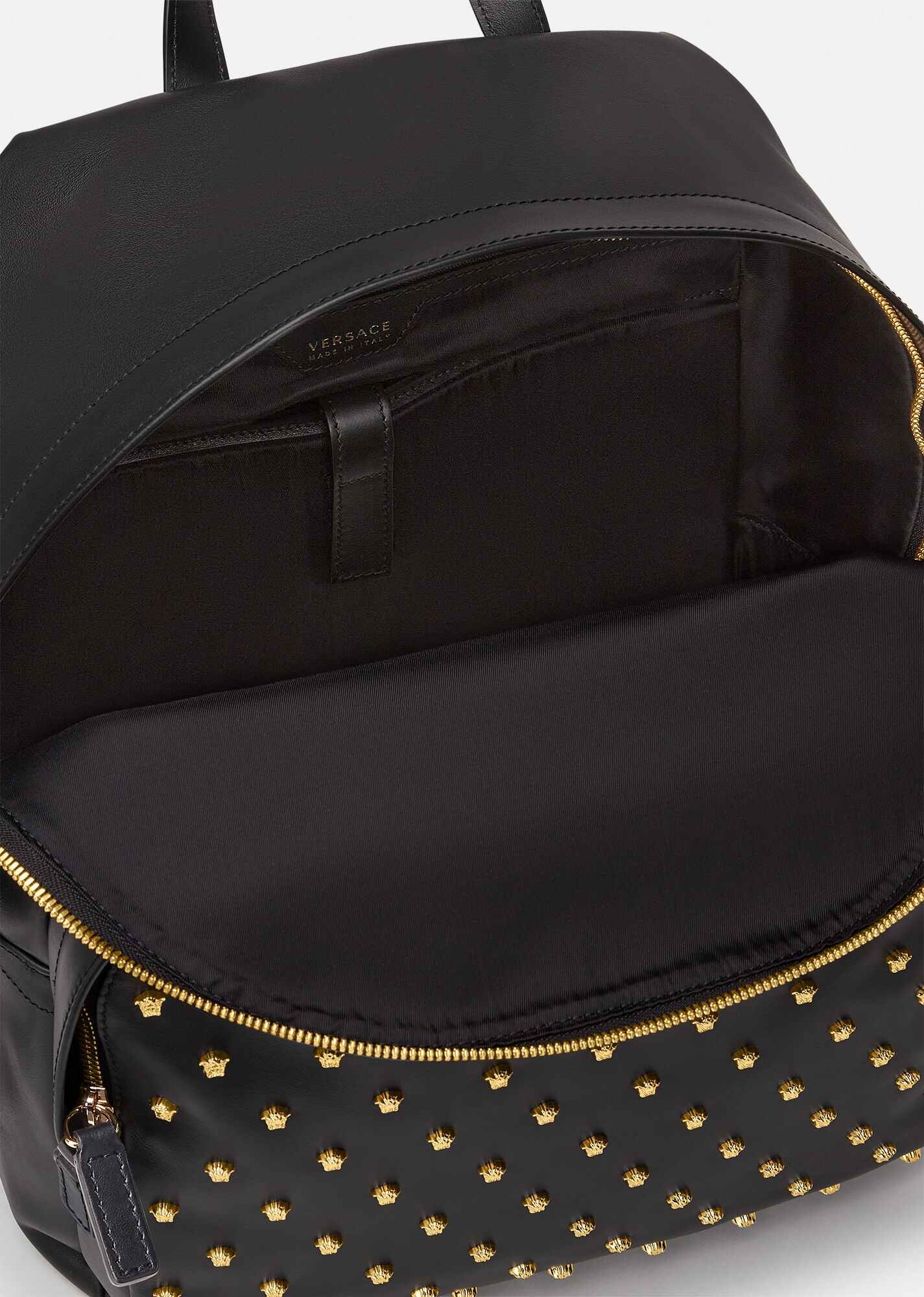 Medusa Stud Leather Backpack - 4