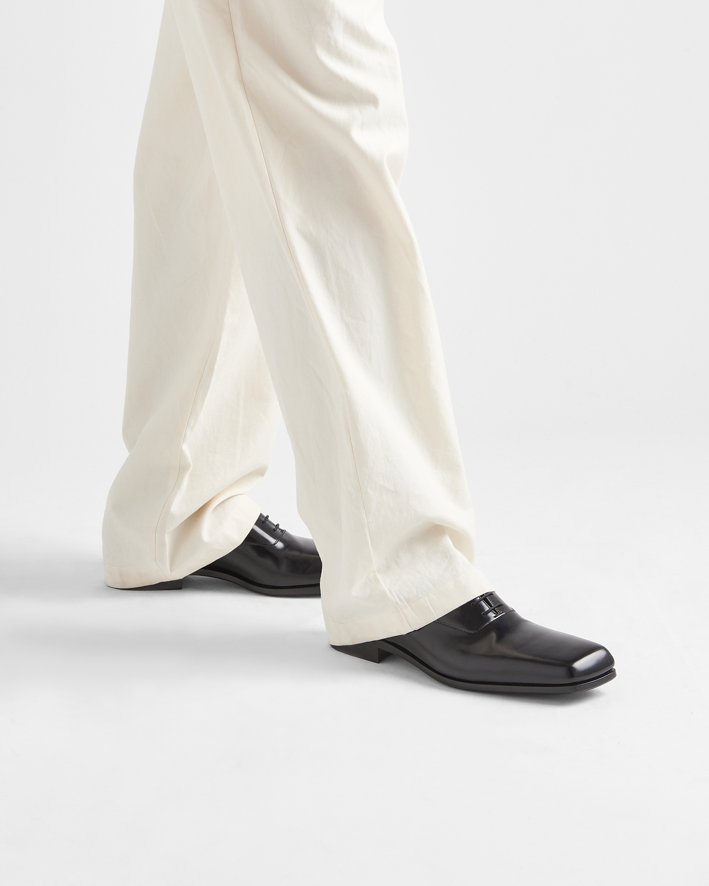 Brushed leather Oxford shoes - 3