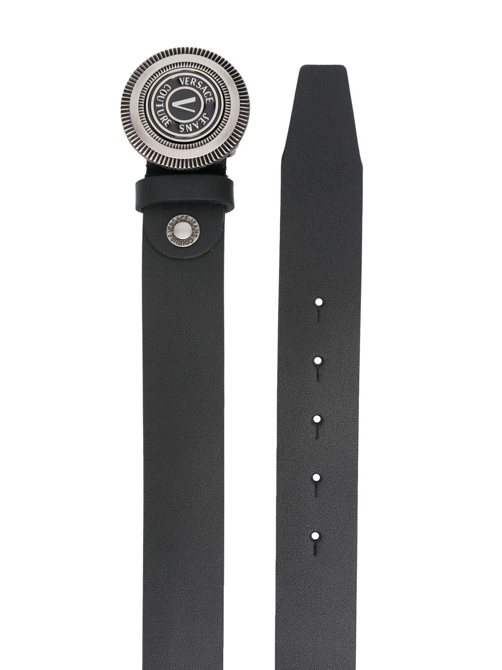 engraved logo-buckle detail belt - 2