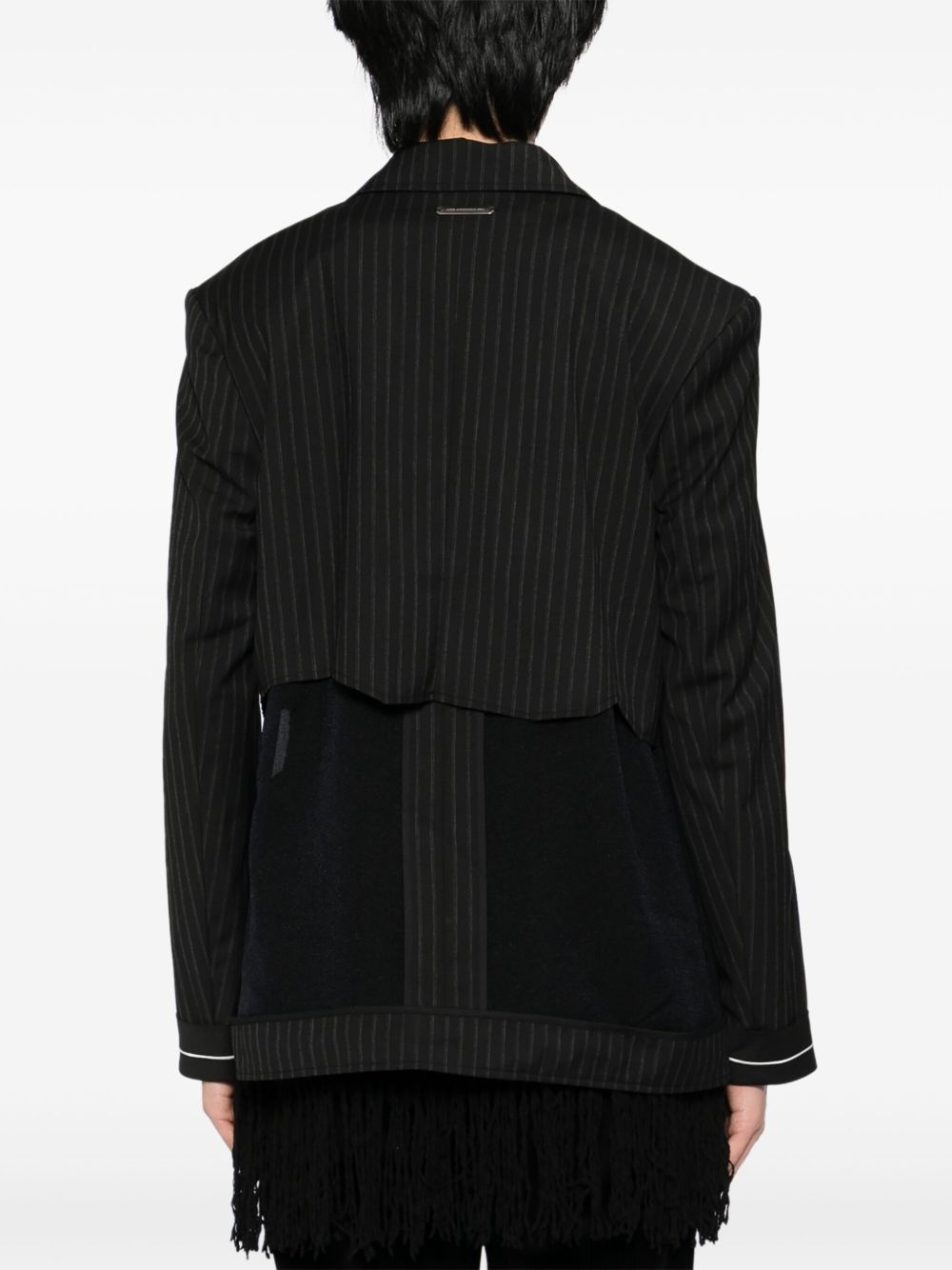 inside out stripe sheer jacket - 4