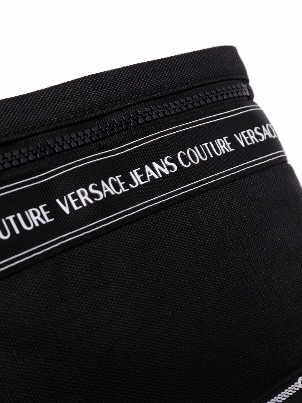 logo-patch zip-up messenger bag - 4