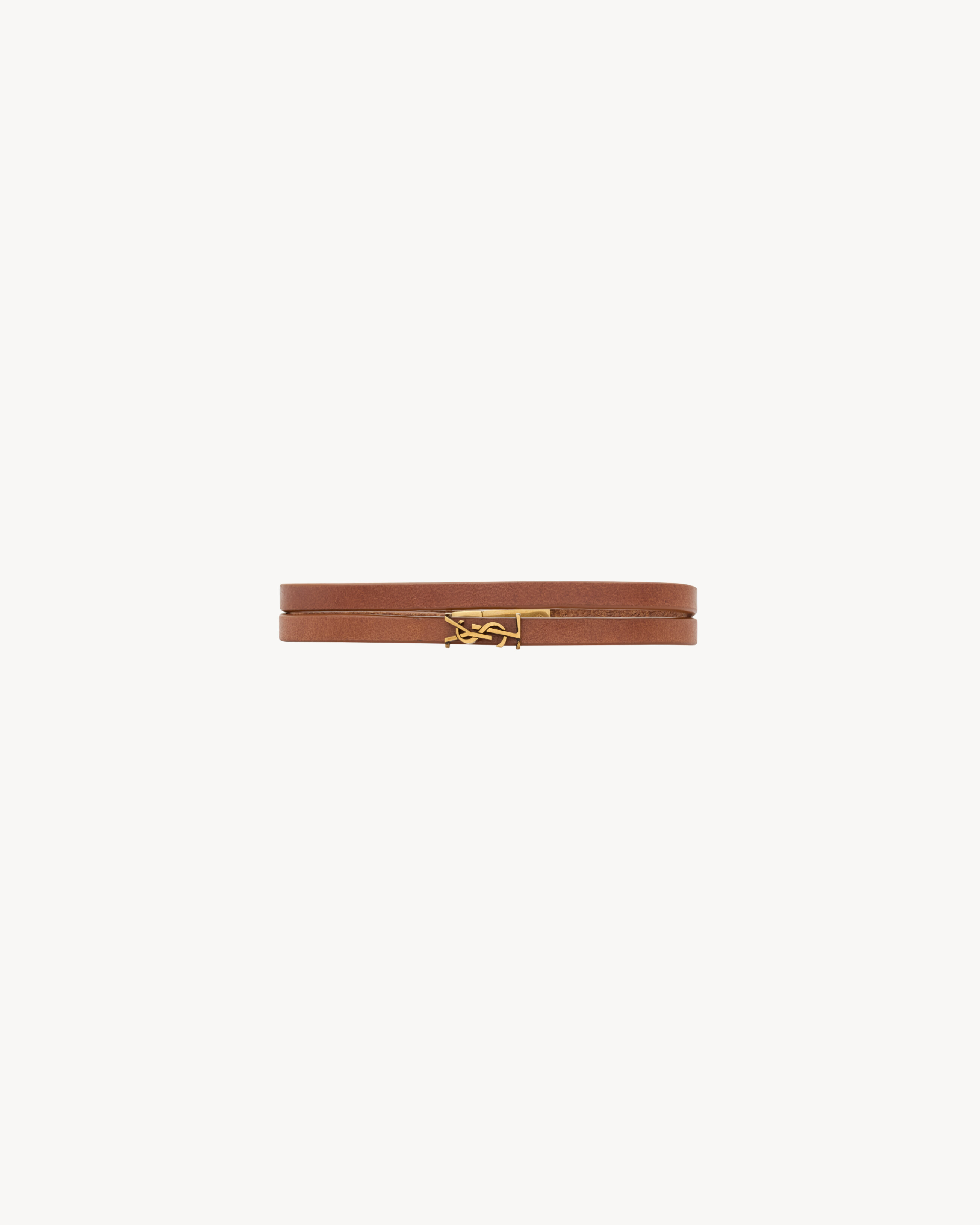 CASSANDRE DOUBLE-WRAP BRACELET IN LEATHER - 1
