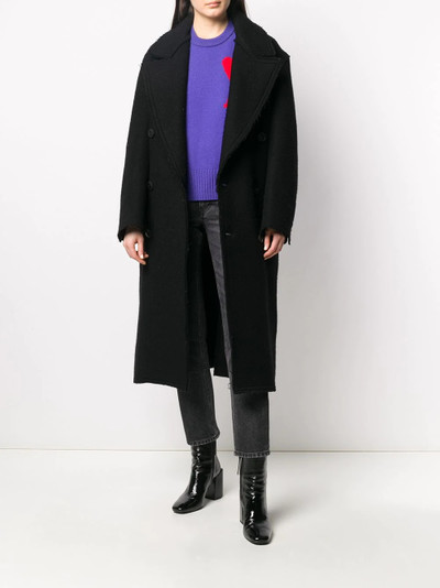 AMI Paris double-breasted belted coat outlook