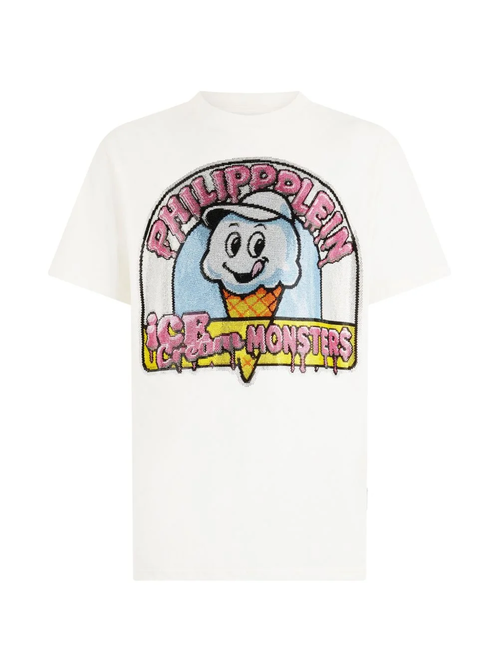 ice cream monsters round neck T-shirt - 1