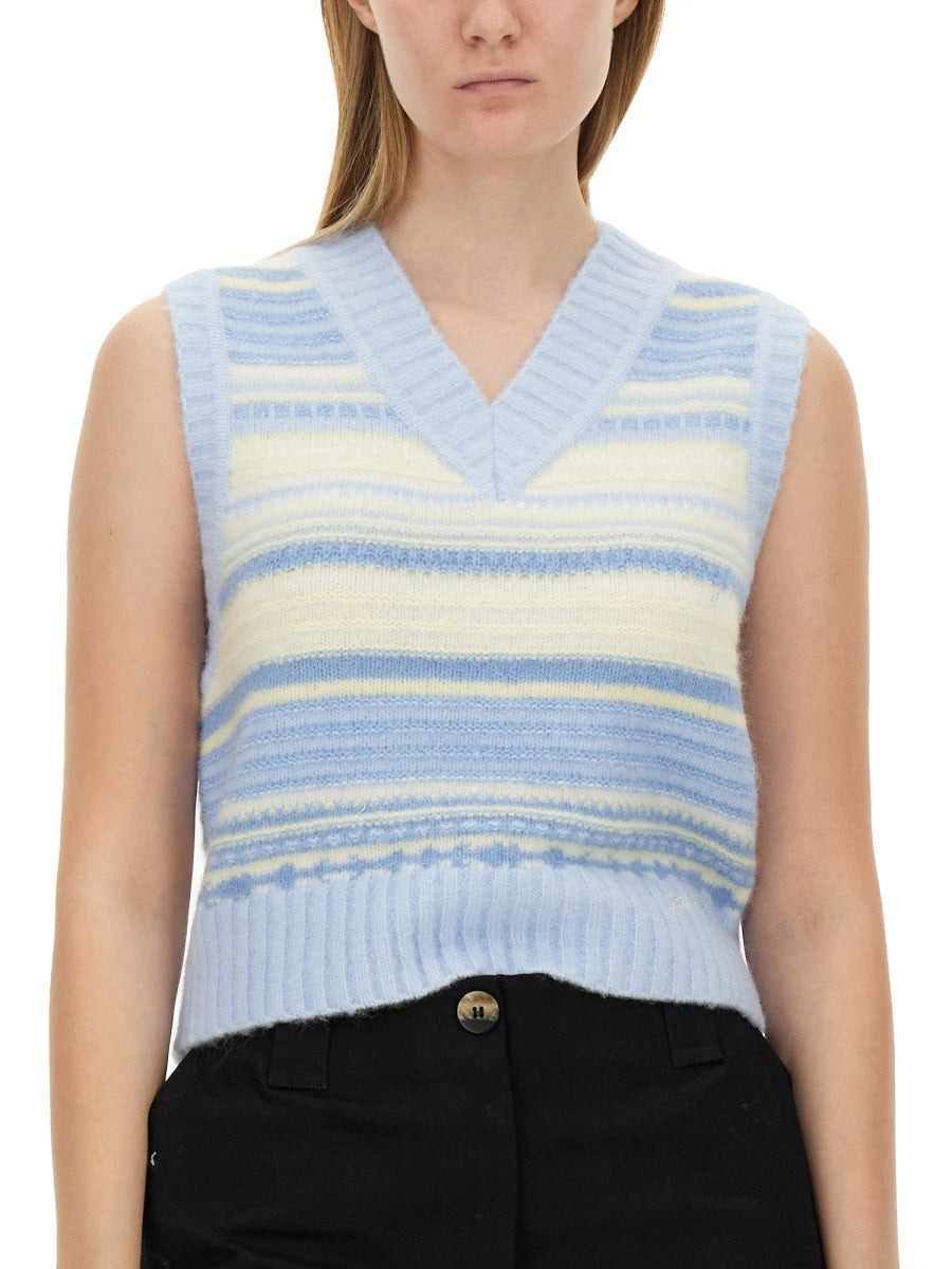 Ganni Women V-Neck Vest - 4