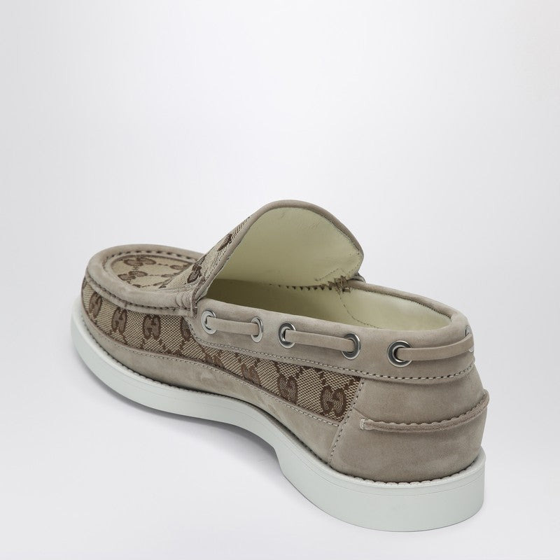 Gucci Loafer In Original Gg Fabric Beige/Ebony Men - 2