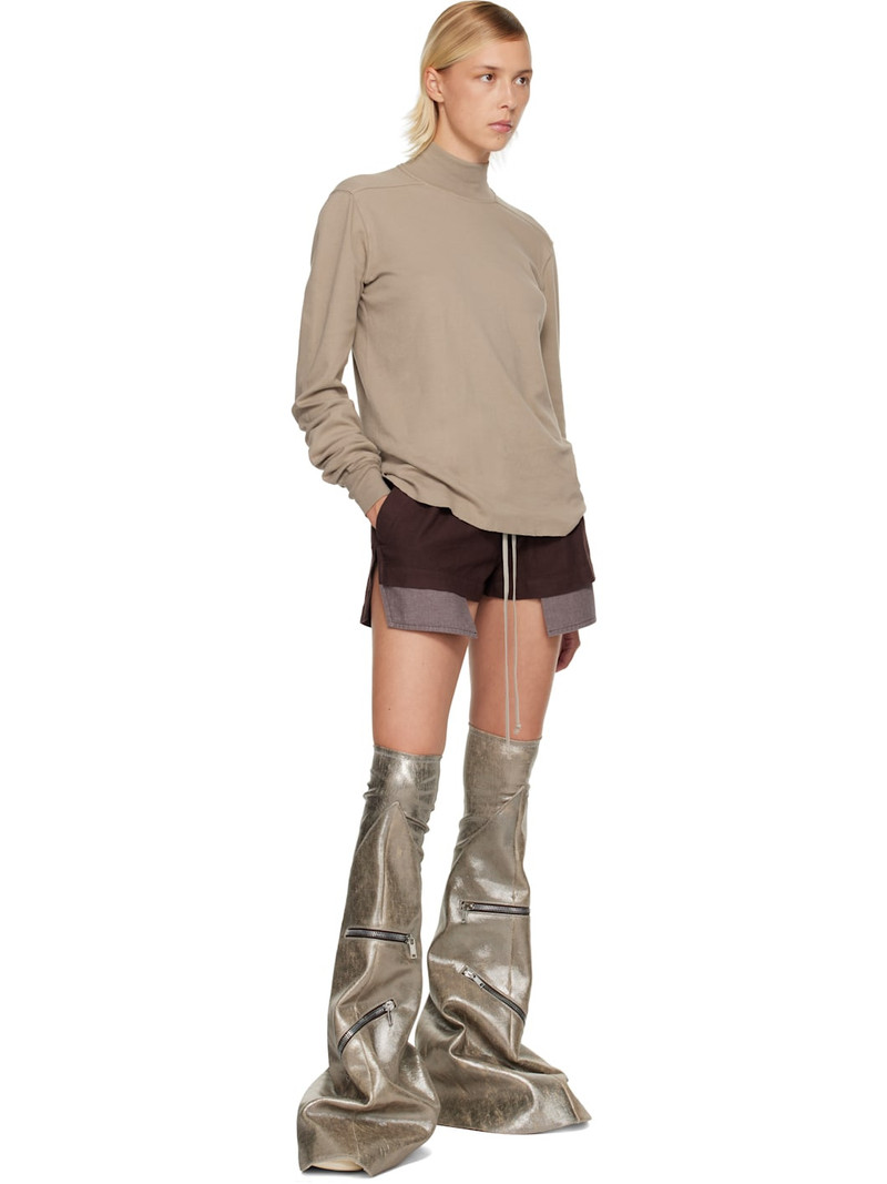 Rick Owens DRKSHDW Burgundy Concordians Fog Boxers Shorts outlook