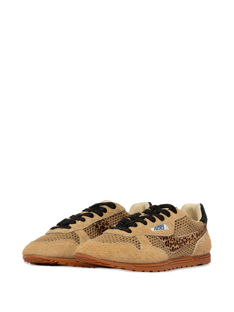 AUTRY leopard knit sneakers outlook