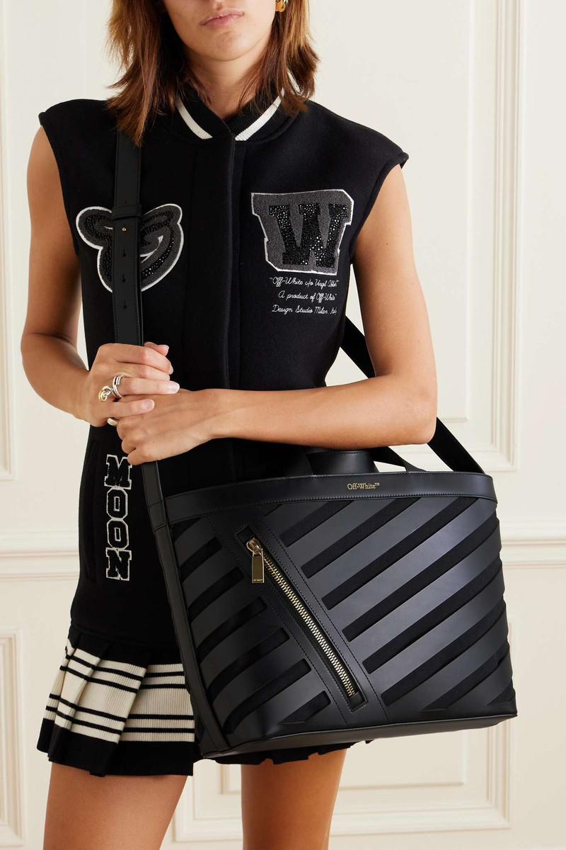 Off-White Cut-Out Diag Small leather tote outlook