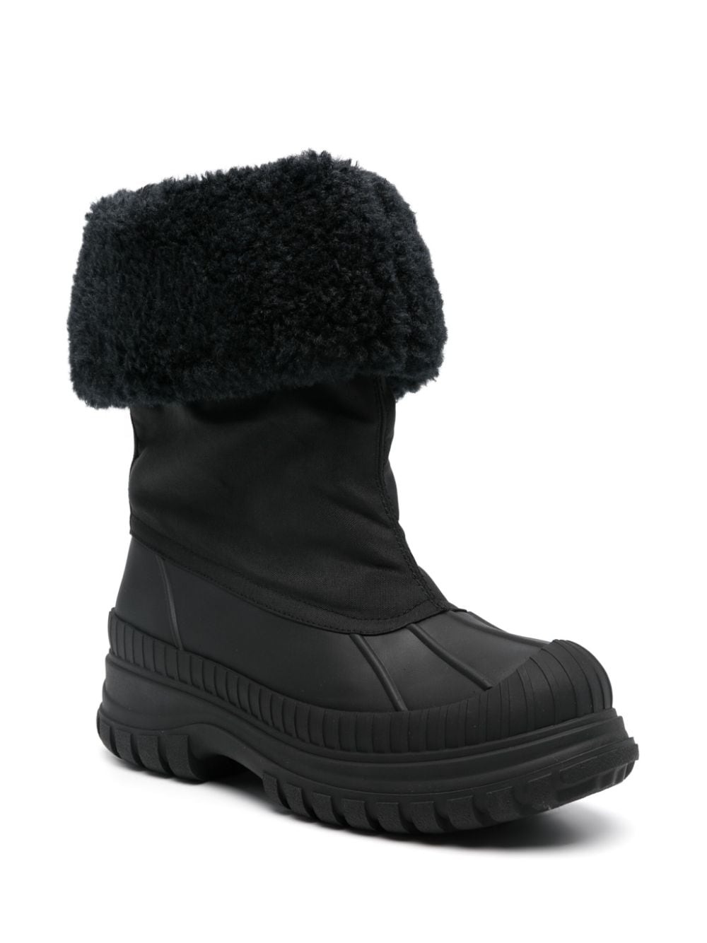 faux-shearling-trim boots - 2