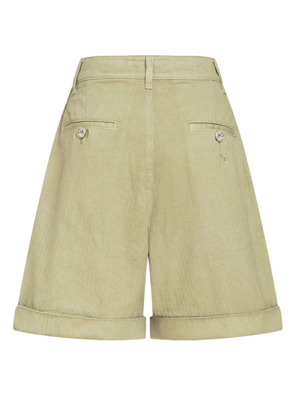 herringbone-pattern cotton bermuda shorts - 7