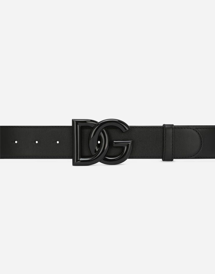 Leather DG logo belt - 3