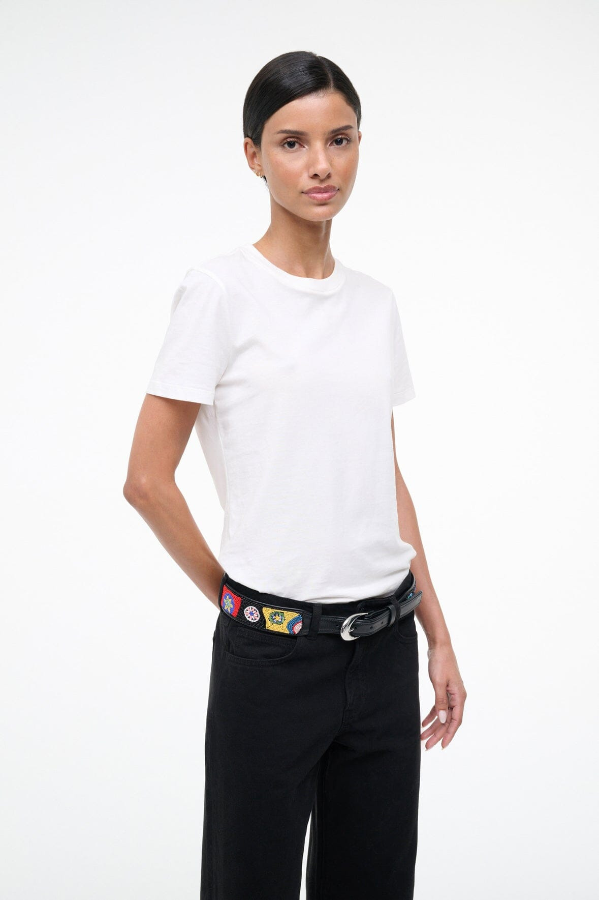 STAUD MOON BUCKLE BELT BEADED MILLEFIORE - 2