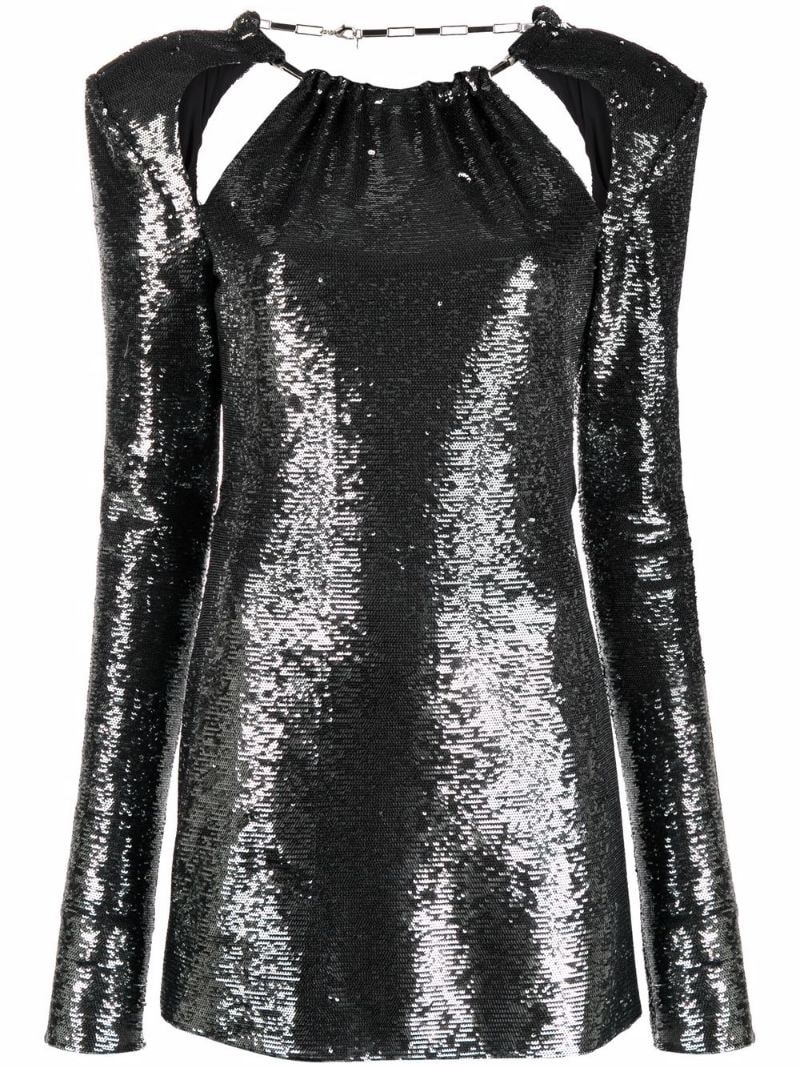 sequin-embellished dress - 1