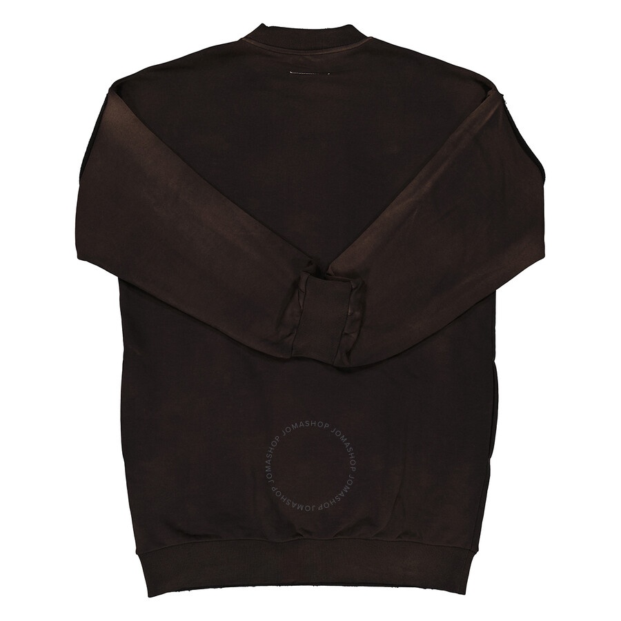 MM6 Maison Margiela Ladies Black Cut-Out Sleeve Sweatshirt Dress - 7
