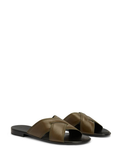 Giuseppe Zanotti Flavio leather slip-on sandals outlook