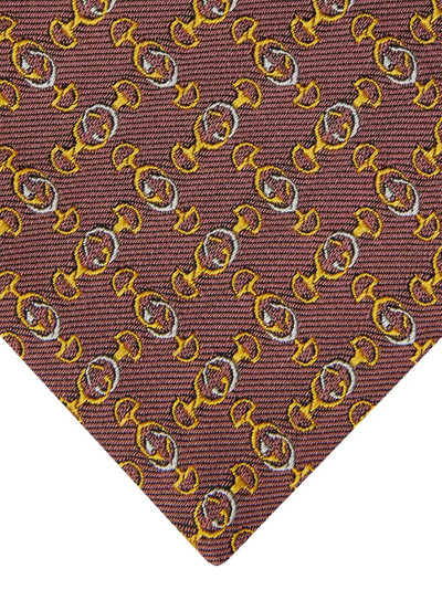 GUCCI horsebit pattern tie outlook