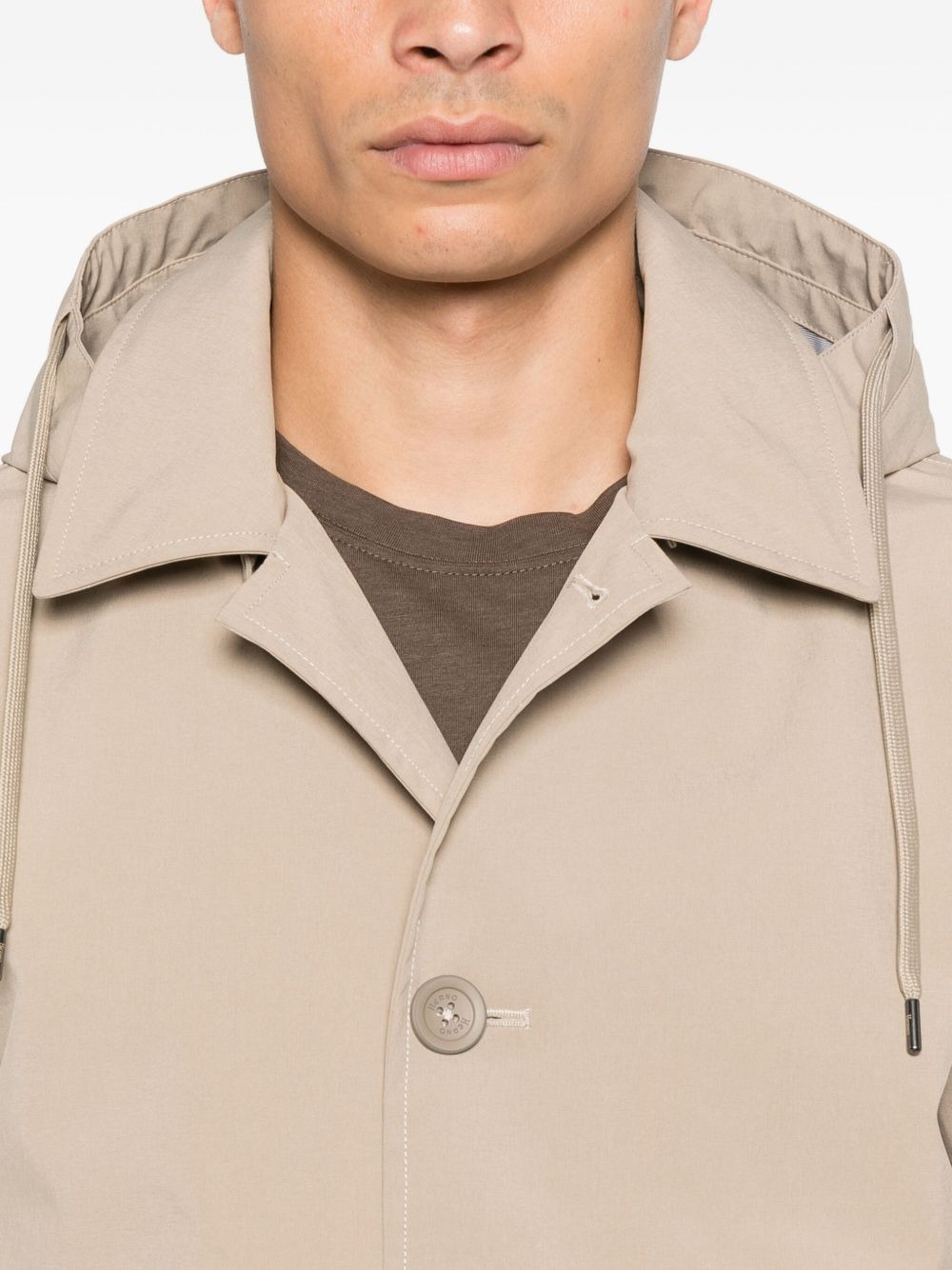 hooded buttoned jacket - 5