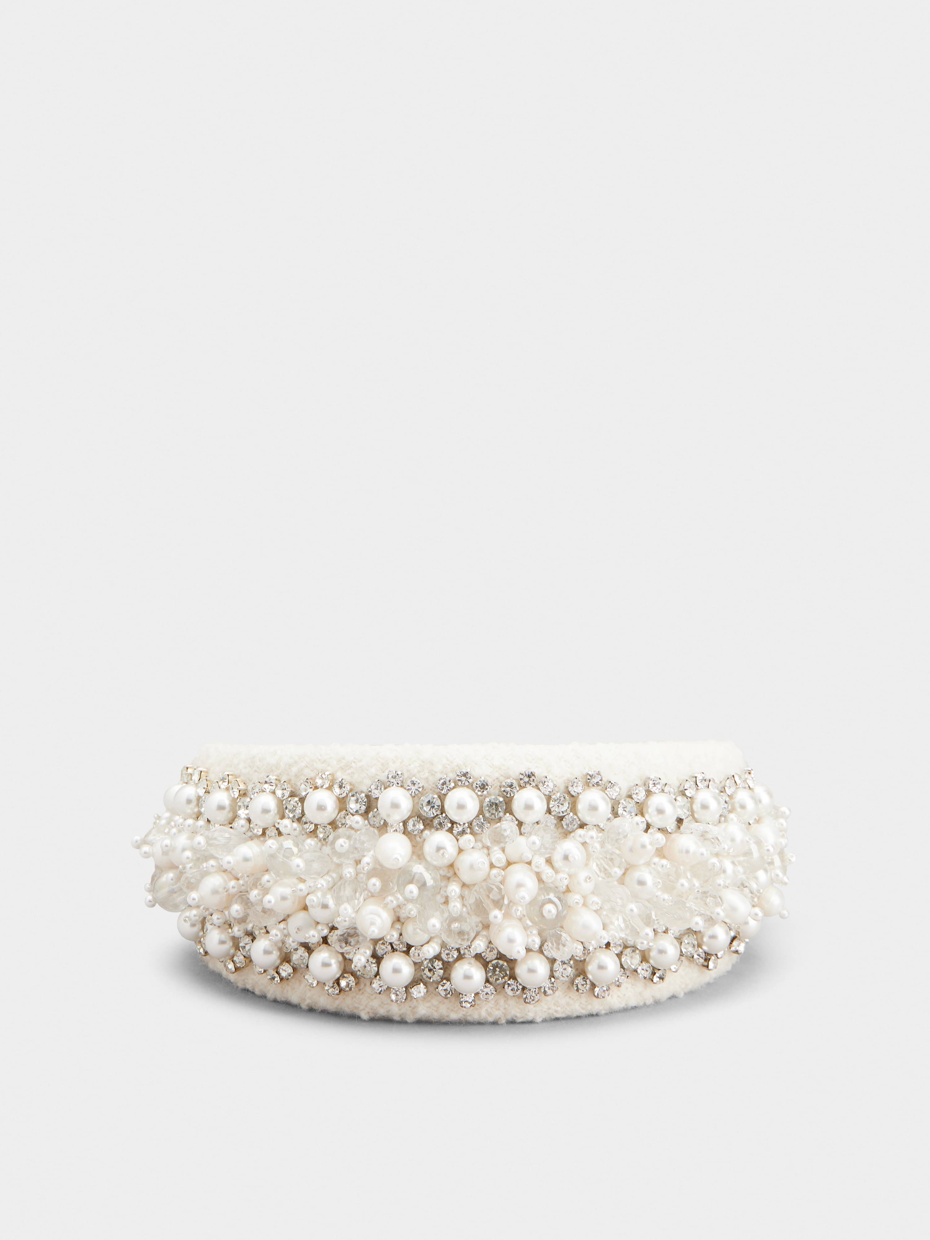 RV Pearl Embroidery Hairband in Wool - 1